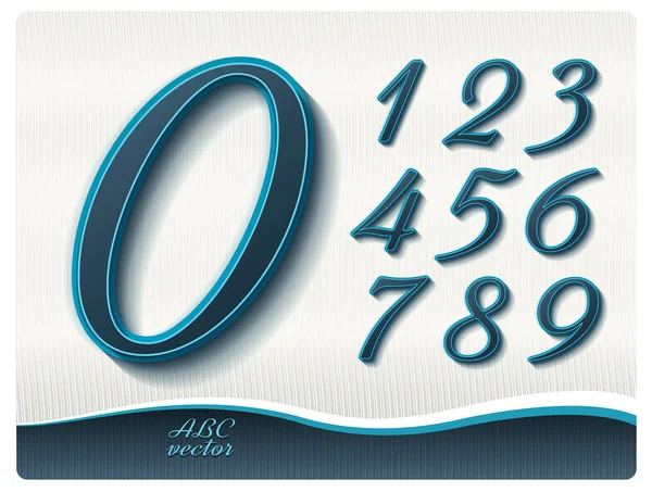 Numbers from zero to nine — Stock Vector