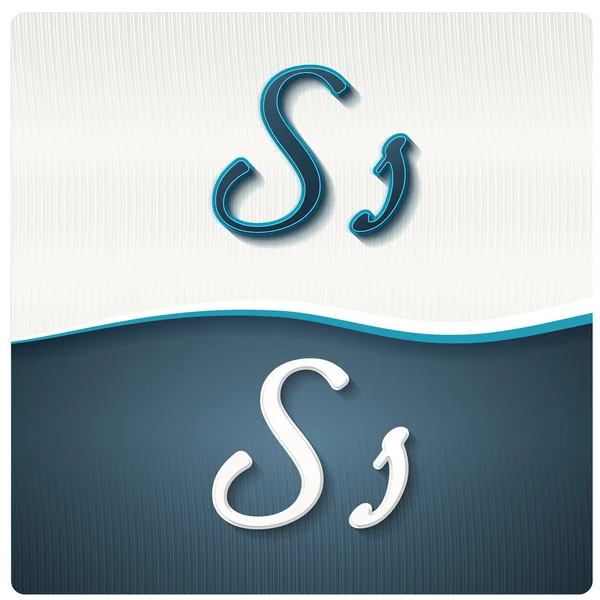Capital and lowercase letters S, s — Stock Vector