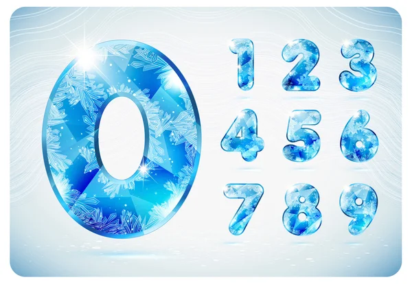 Frosty festive digits — Stock Vector