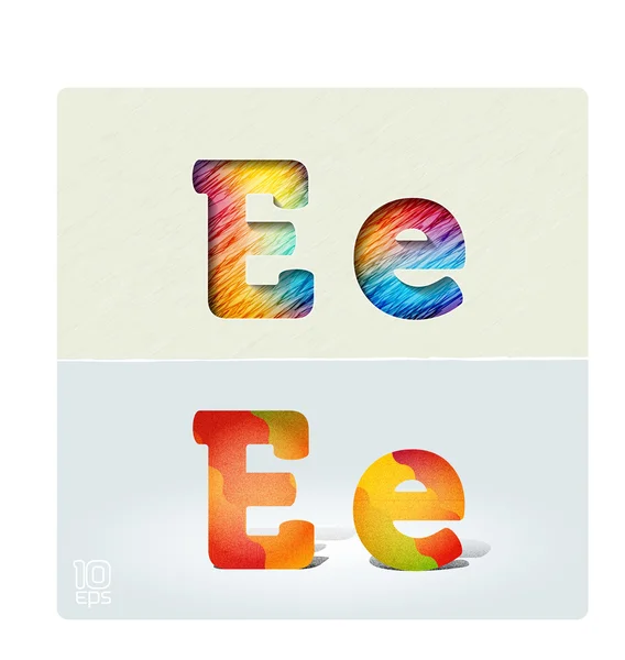 Kapitaal en kleine letters E — Stockvector