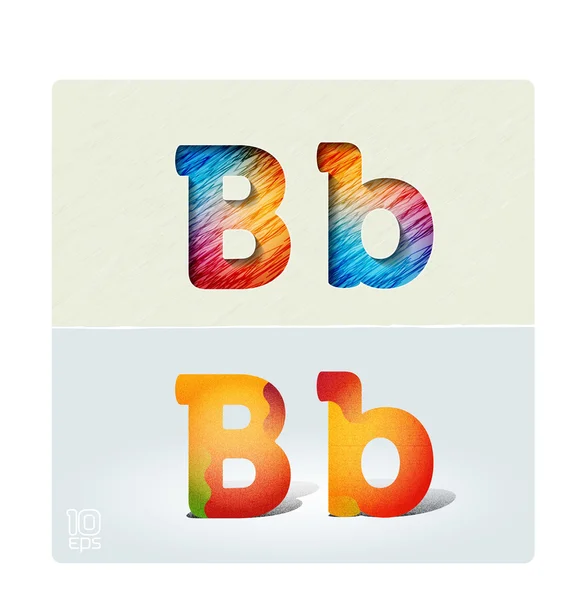 大文字と小文字 B — ストックベクタ