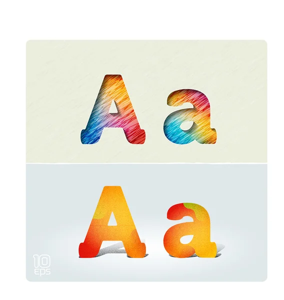 Lettres majuscules et minuscules A — Image vectorielle