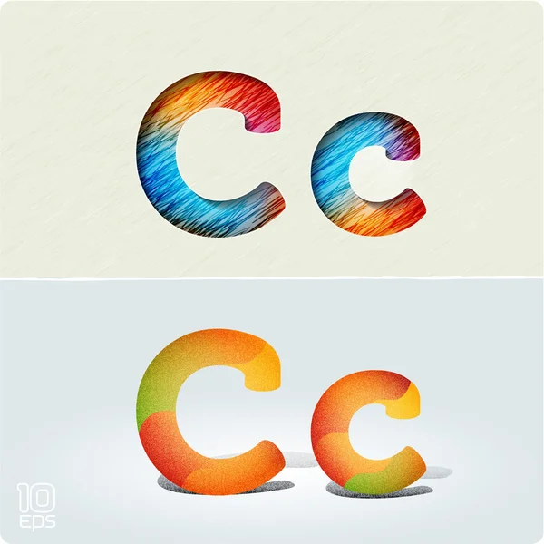 Heldere, positieve letters c — Stockvector