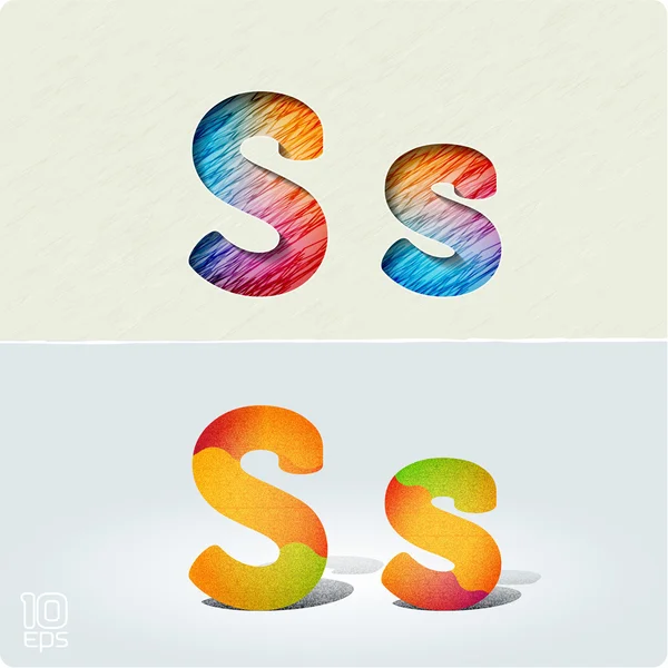 Bright, positive letters s — Stock Vector
