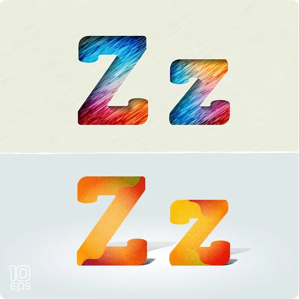 Bright, positive letters  Z — Stock Vector