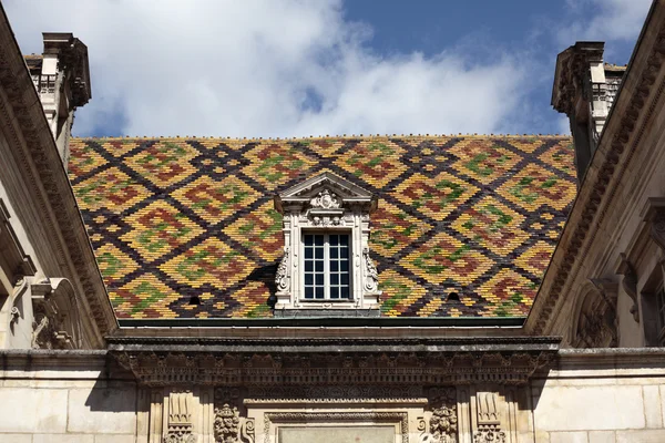 Tuiles de toit bourguignonnes traditionnelles — Photo