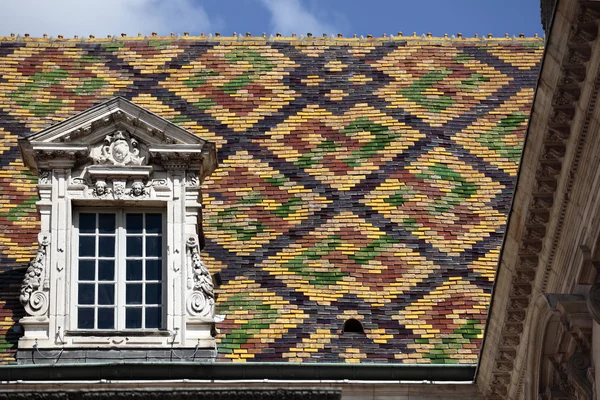 Traditional Burgundy roof tiles — Stock Photo, Image