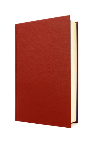 Livre à couverture rigide rouge couverture avant verticale verticale isolée sur blanc — Photo