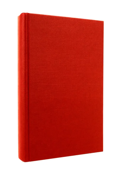 Livre à couverture rigide rouge couverture avant verticale verticale isolée sur blanc — Photo