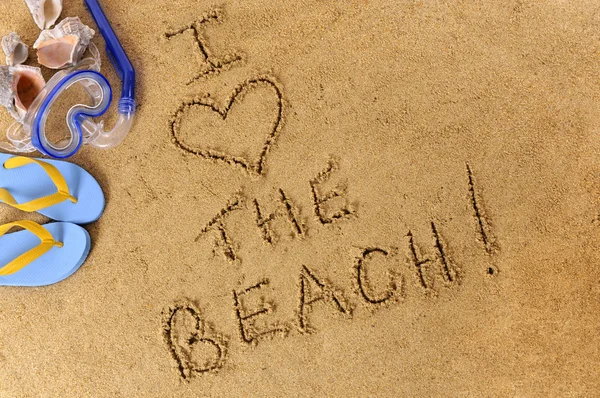 I love the beach — Stock Photo, Image