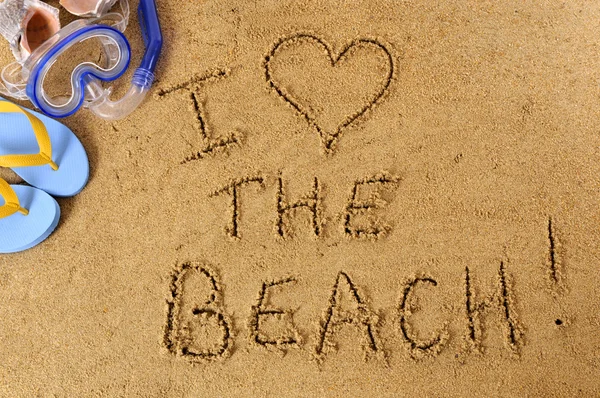 Amo la spiaggia — Foto Stock