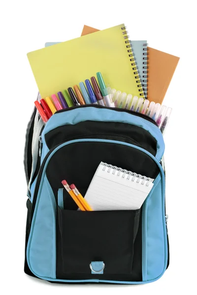 Schultasche isoliert auf weißem Hintergrund — Stockfoto