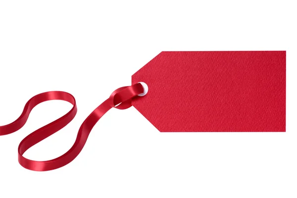 Κόκκινο δώρο tag — Φωτογραφία Αρχείου