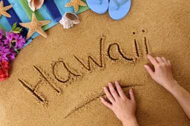 Hawaii beach yazma