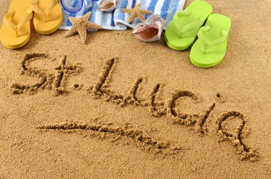 St Lucia beach yazma