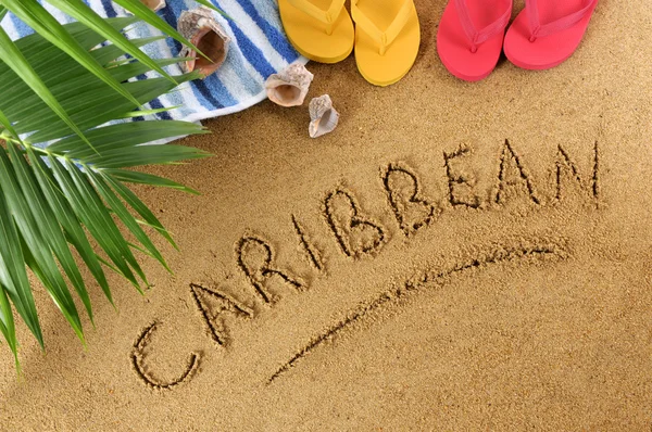 Caribbean beach bakgrund — Stockfoto