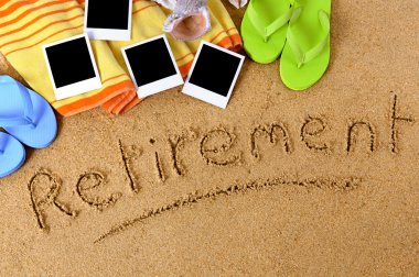 Emeklilik plaj arka plan