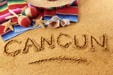 Cancun beach yazma