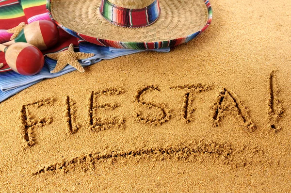 Fiesta Beach Schrift — Stockfoto