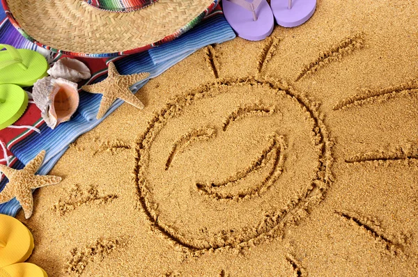 Mexiko lächelt die Sonne am Strand — Stockfoto