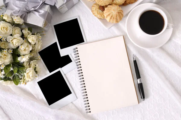 Wedding gifts and photo album Stock Photo