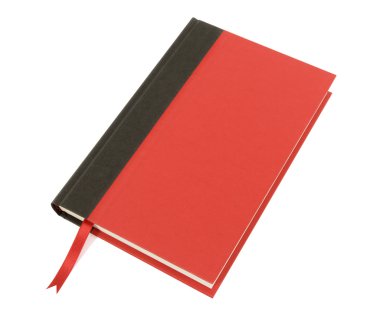 Kırmızı ve siyah ciltli kitap