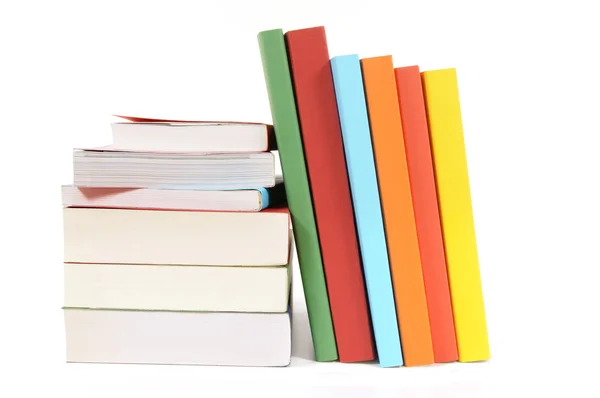 Collection of colorful paperback books — Stock Photo, Image