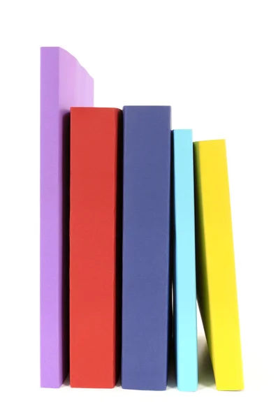 Row of colorful paperback books — Stock Photo, Image