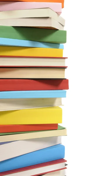 Vertical border of colorful books — Stock Photo, Image