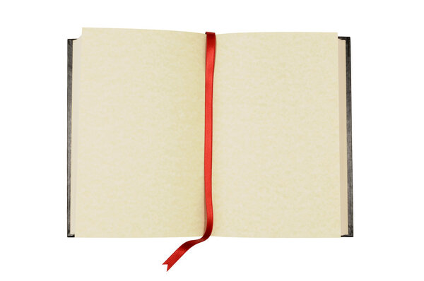 Blank book with bookmark