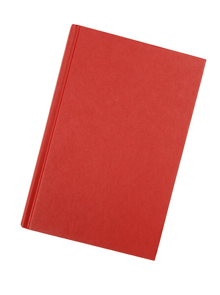Plain red hardback book
