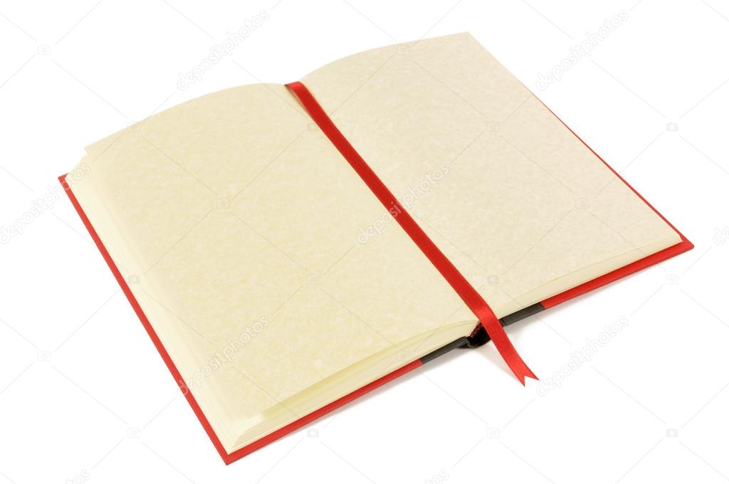 Blank book with bookmark