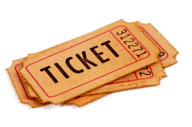 Stained and damaged admission tickets clipart