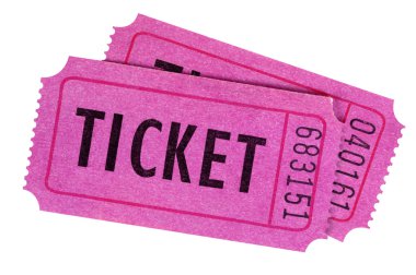 Purple or pink tickets clipart