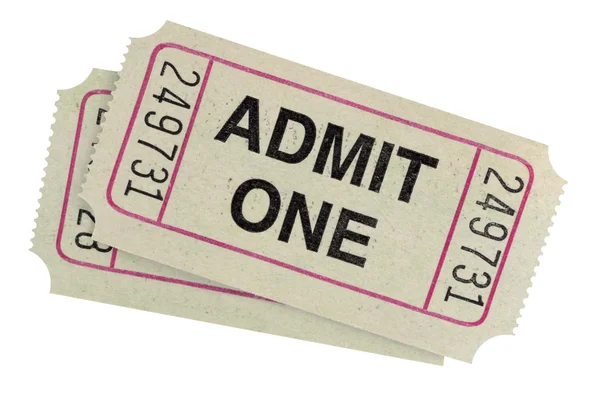 Gray admission tickets — Stock Photo, Image