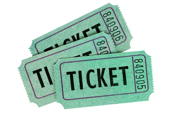 Groene Tickets — Stockfoto