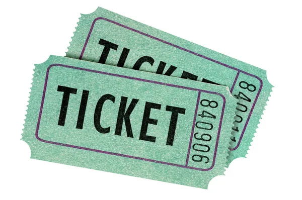Grüne Tickets — Stockfoto