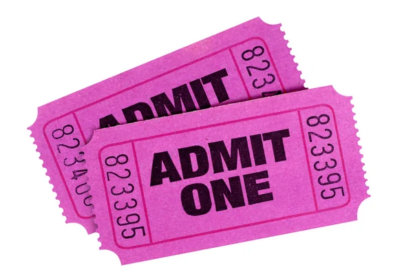 Fioletowy i różowy bilety — Zdjęcie stockowe