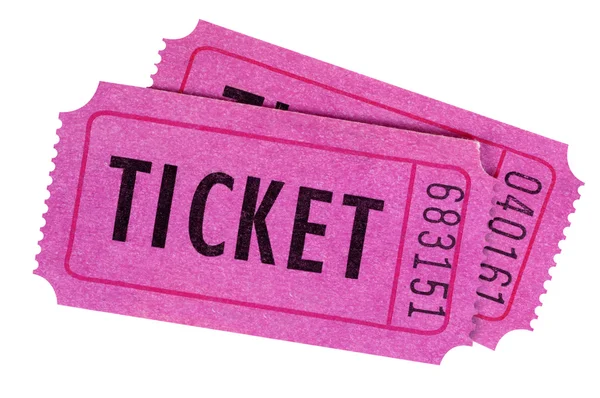 Paars of roze tickets — Stockfoto