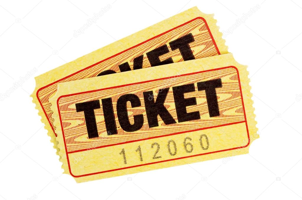 Yellow admission tickets