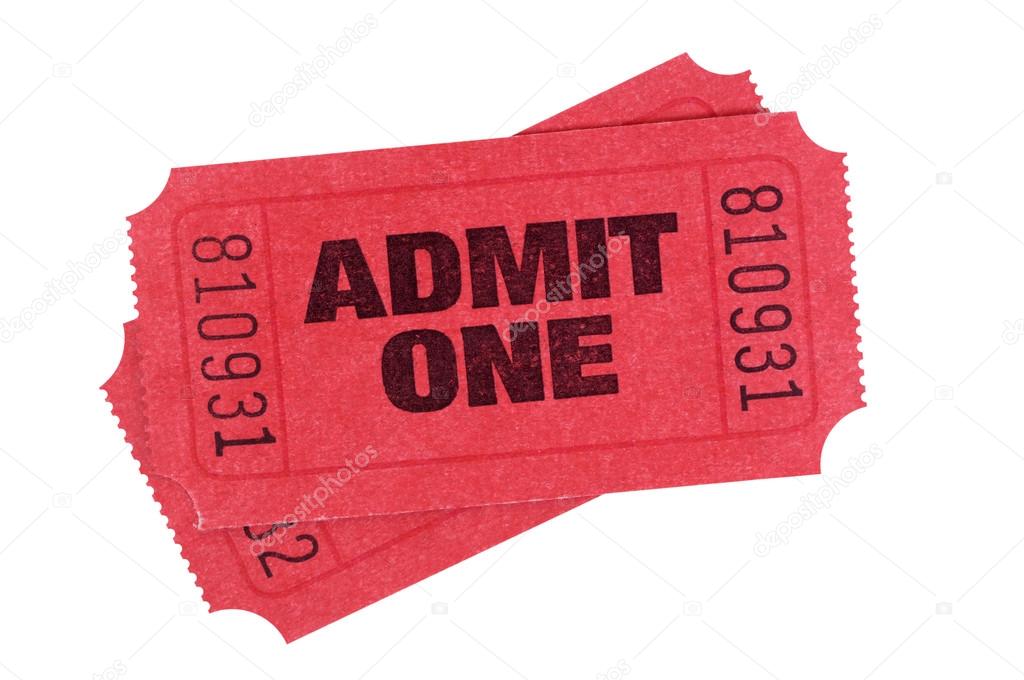 Red admission tickets