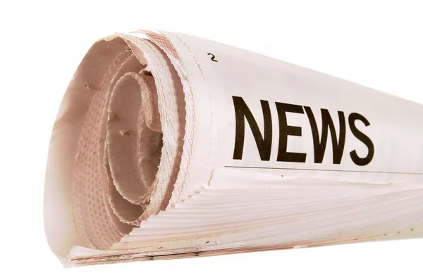 Rolled newspaper — Stock Photo, Image