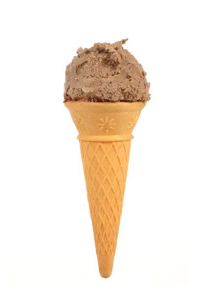 Cone de sorvete de chocolate — Fotografia de Stock