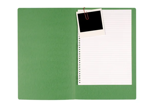 Office file folder with untidy note paper — Stock Photo, Image