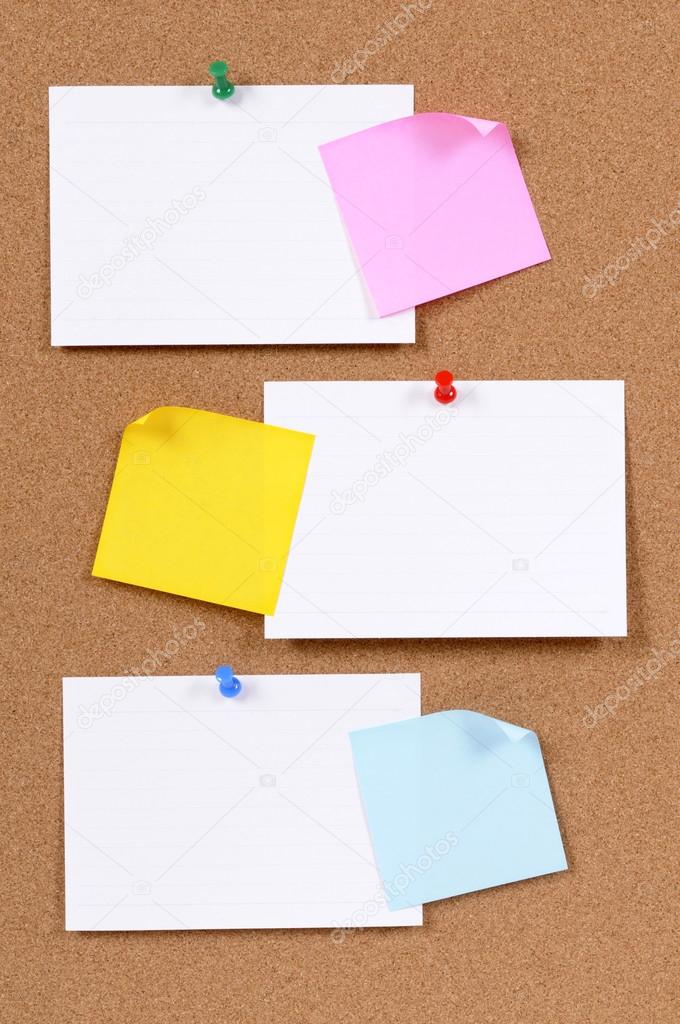 Index cards with sticky notes