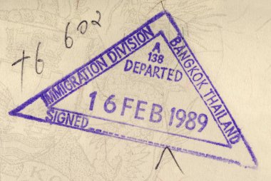 Tayland pasaportu damgası