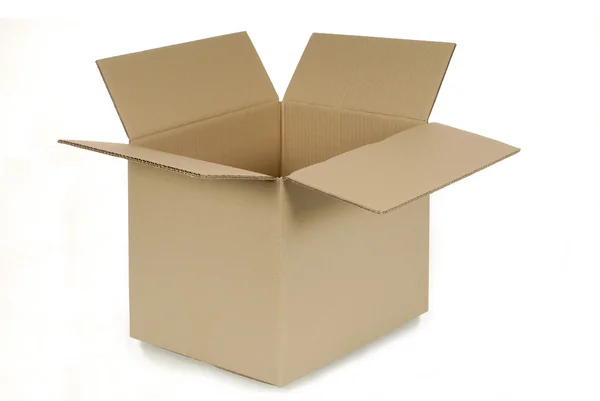Caixa de papelão simples — Fotografia de Stock
