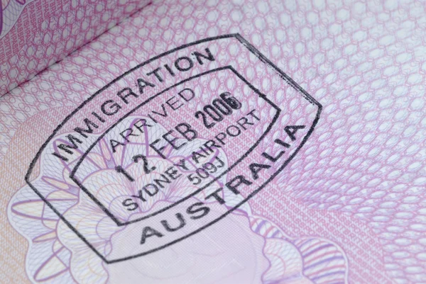 Иммиграционная марка — стоковое фото