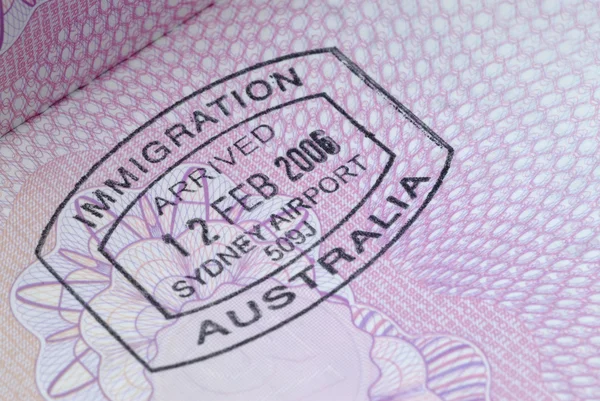 Immigratie stempel — Stockfoto