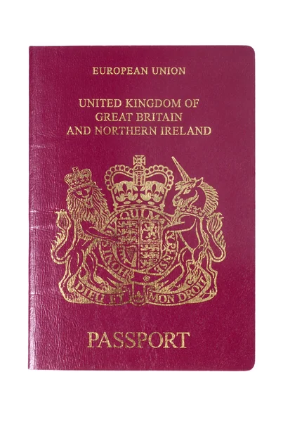 Обложка европейского паспорта Великобритании — стоковое фото